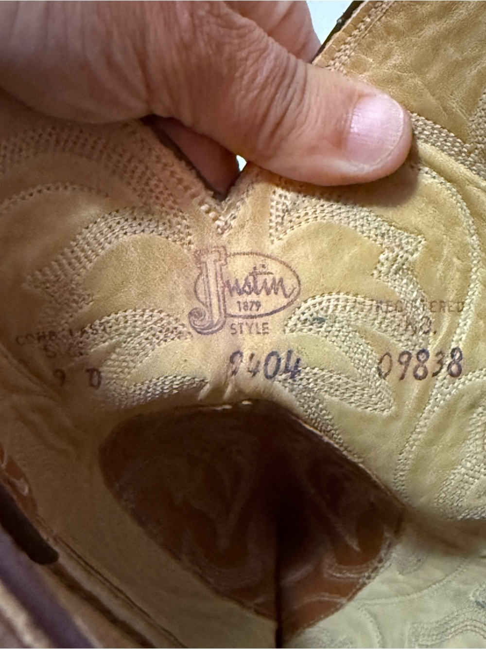 VTG Justin Full Quill Ostrich Cowboy Boots Men’s 9 D Tan Western Style 9404 - Picture 10 of 11